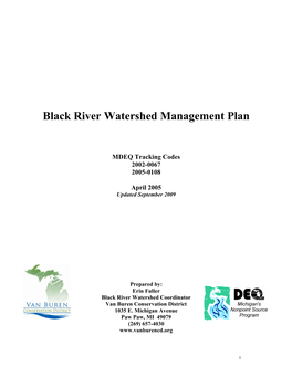 Black River Watershed Management Plan