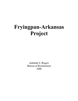 Fryingpan-Arkansas Project