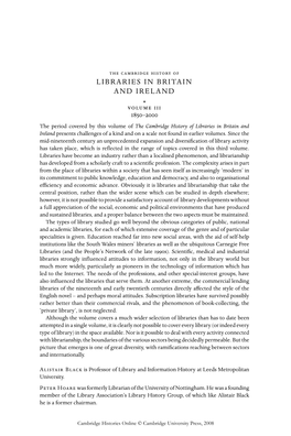 Libraries in Britain and Ireland