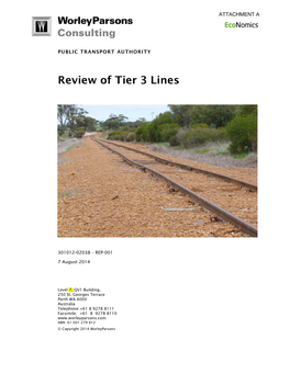 Review of Tier 3 Lines, Worley Parsons Consulting and Public