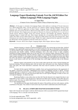 Language Expert Rendering Unicode Text on ASCII Editor for Indian Languages with Language Engine