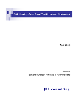383 Herring Cove Road Traffic Impact Statement