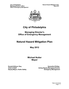 2012 Hazard Mitigation Plan