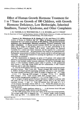 Smallness, Turner's Syndrome, and Other Complaints J