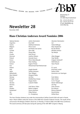 Newsletter 28, November 2005