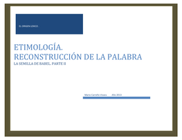 Introduccion a La Etimologia Universal