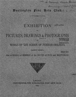 Printed for the Burlington Fine Arts Club. 1894