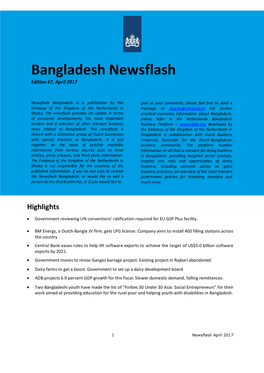 Bangladesh Newsflash April 2017