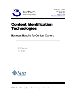 Content Identification Technologies