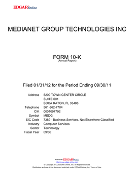 Medianet Group Technologies Inc