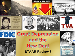 STAAR Review 8 Learning Objective What Were Some of the Major Causes of the Great Depression ?