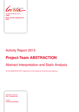 Project-Team ABSTRACTION