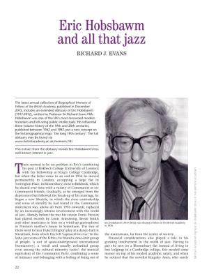 Eric Hobsbawm and All That Jazz RICHARD J