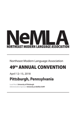 49TH ANNUAL CONVENTION April 12–15, 2018 Pittsburgh, Pennsylvania