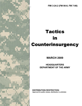 Tactics in Counterinsurgency