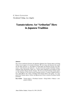 Yamato-Takeru: an “Arthurian” Hero in Japanese Tradition