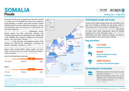 SOMALIA Floods Briefing Note – 3 May 2018