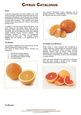 Citrus Catalogue