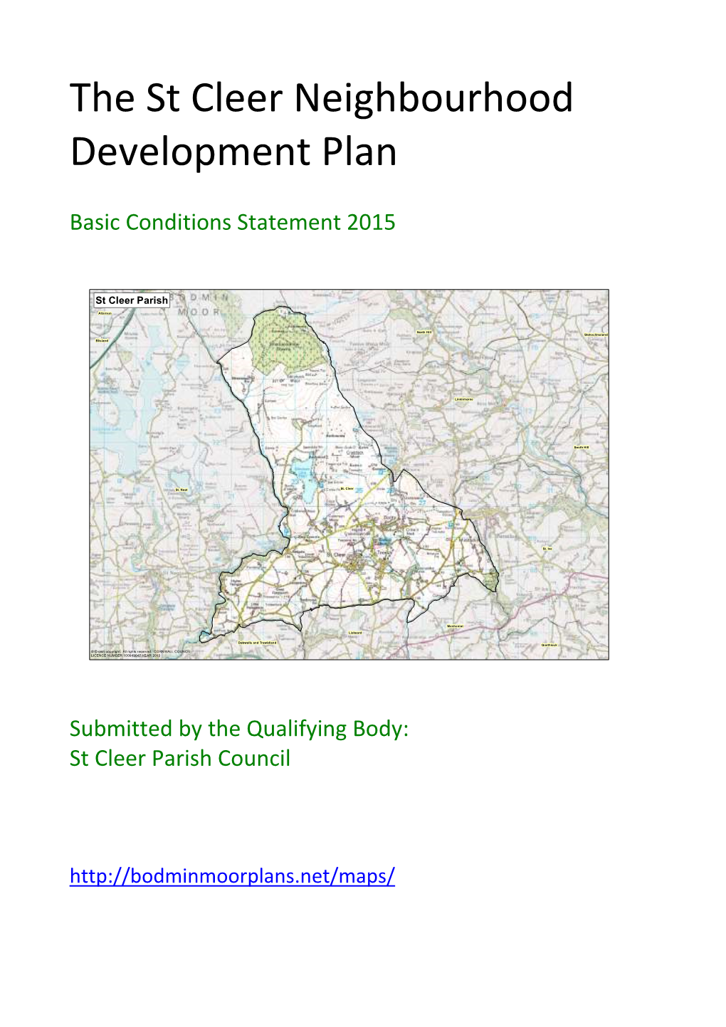 The St Cleer Neighbourhood Development Plan