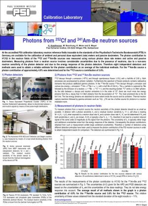 Photons from 252Cf and 241Am-Be Neutron Sources H