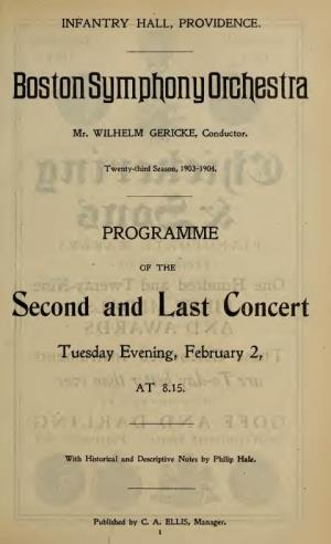 Boston Symphony Orchestra Concert Programs, Season 23,1903-1904, Trip