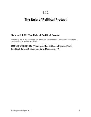 The Role of Political Protest