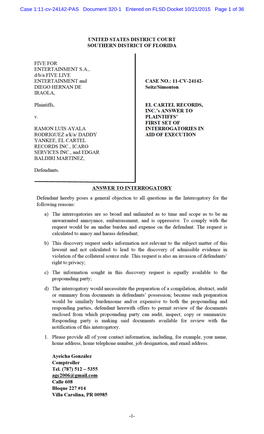Case 1:11-Cv-24142-PAS Document 320-1 Entered on FLSD Docket 10/21/2015 Page 1 of 36