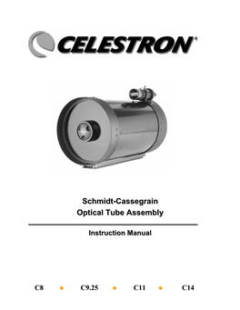 Schmidt-Cassegrain Optical Tube Assembly