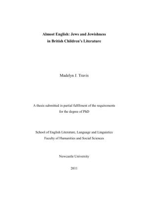 Jews and Jewishness in British Children's Literature Madelyn J. Travis