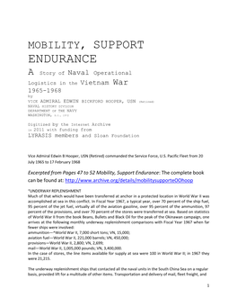 Mobility, Support Endurance