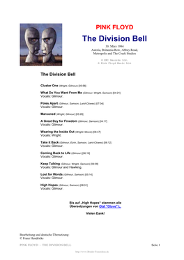 The Division Bell 30