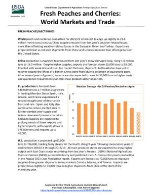 Fresh Peaches and Cherries: World Markets and Trade