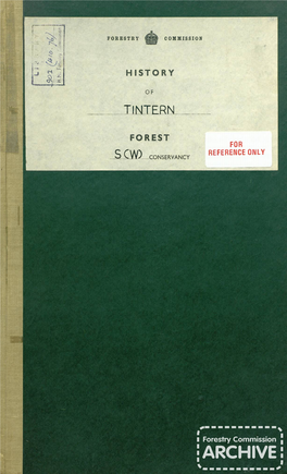 History of Tintern Forest 1901-1951. South (Wales)