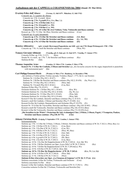 Capella Coloniensis 1999 Alle