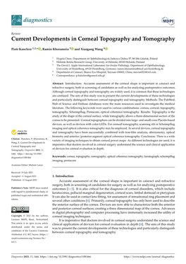 Current Developments in Corneal Topography and Tomography
