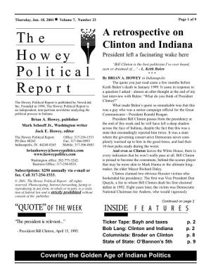 The Howey Political Report Is Published by Newslink Clinton?” Inc