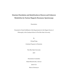 Structure Elucidation and Identification of Known and Unknown