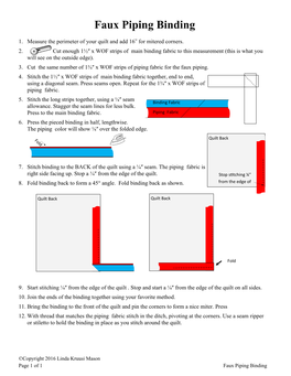 Faux Piping Binding