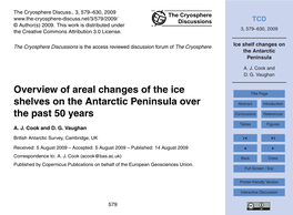 Ice Shelf Changes on the Antarctic Peninsula