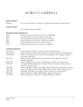 Maria Campbell