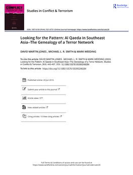 Al Qaeda in Southeast Asia--The Genealogy of a Terror Network