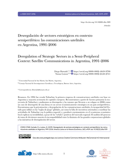 Las Comunicaciones Satelitales En Argentina, 1991-2006