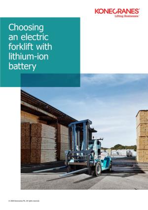 Choosing an Electric Forklift with Lithium-Ion Battery