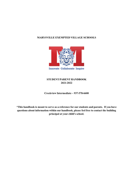 2021-22 Student/Parent Handbook