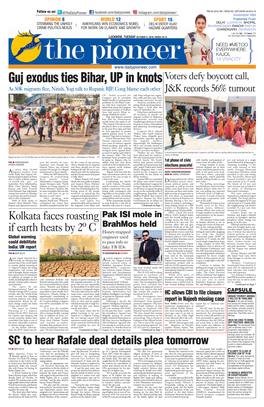 Guj Exodus Ties Bihar, up in Knots Voters Defy Boycott Call, As 50K Migrants Flee, Nitish, Yogi Talk to Rupani; BJP, Cong Blame Each Other J&K Records 56% Turnout UP