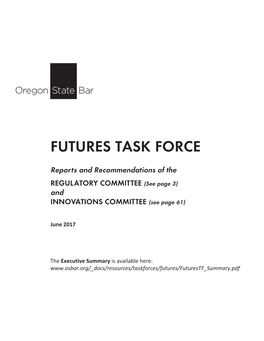 Osb Futures Task Force Regulatory Committee | Report and Recommendations