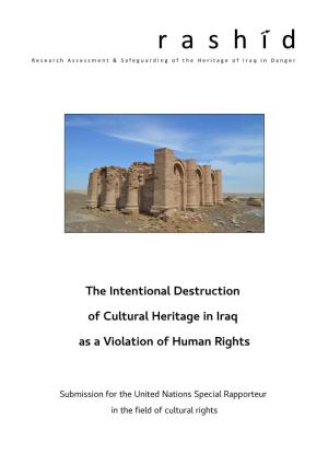 The Intentional Destruction of Cultural Heritage in Iraq As a Violation Of