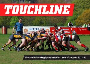 The Maidstonerugby Newsletter - End of Season 2011-12 Chairman’S End of Season Report