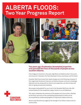 ALBERTA FLOODS: Two Year Progress Report