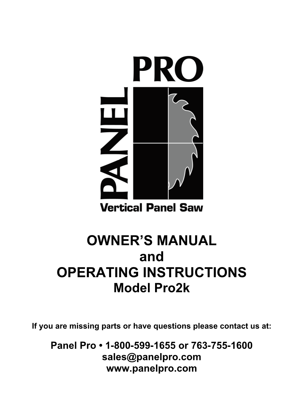 OWNER's MANUAL and OPERATING INSTRUCTIONS